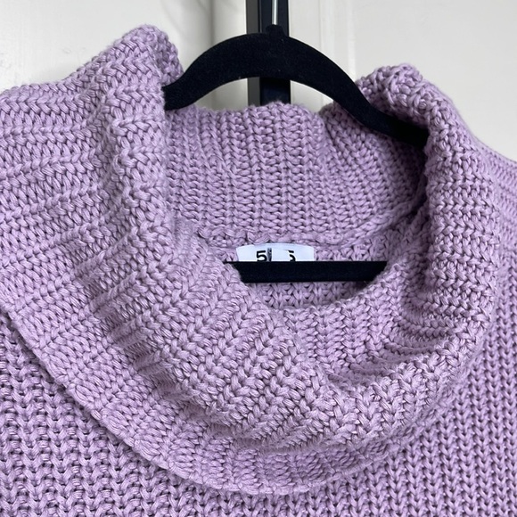 Anthropologie 525 America Women’s Cate Sleeveless Cowl Neck Sweater Sz L Purple - Picture 3 of 11
